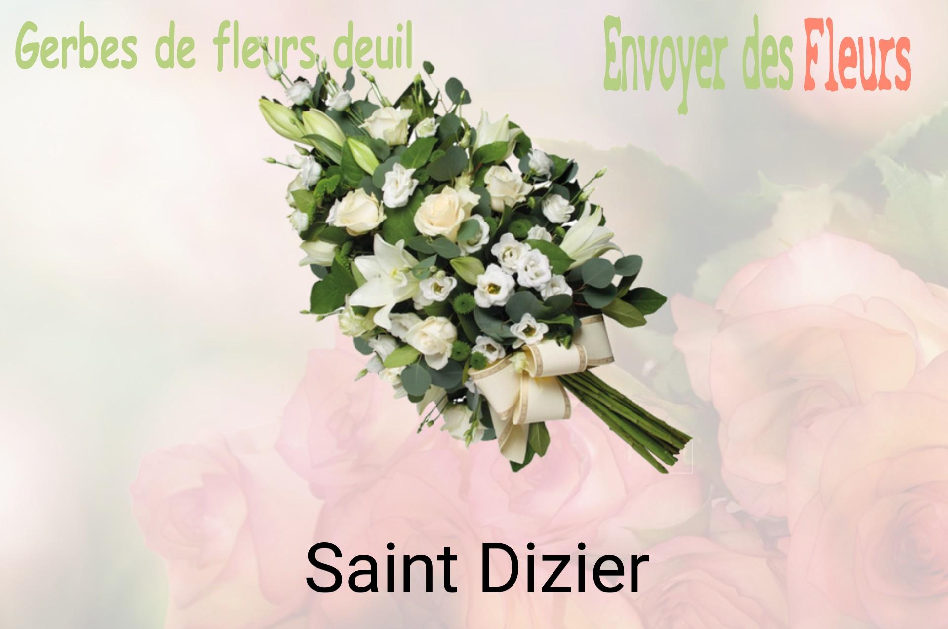Gerbe de fleurs de deuil livrée à Saint-Dizier